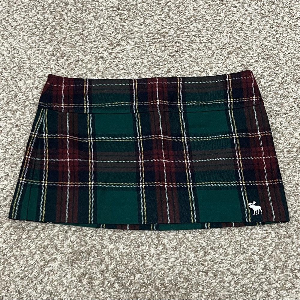 Rare vintage Y2K Abercrombie & Fitch plaid low rise mini skirt